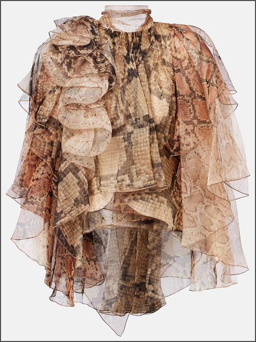 Memento Ruffled Silk Blouse