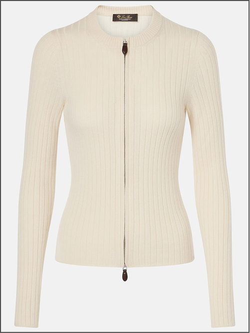 Coste Ribbed-Knit Cashmere Jacket