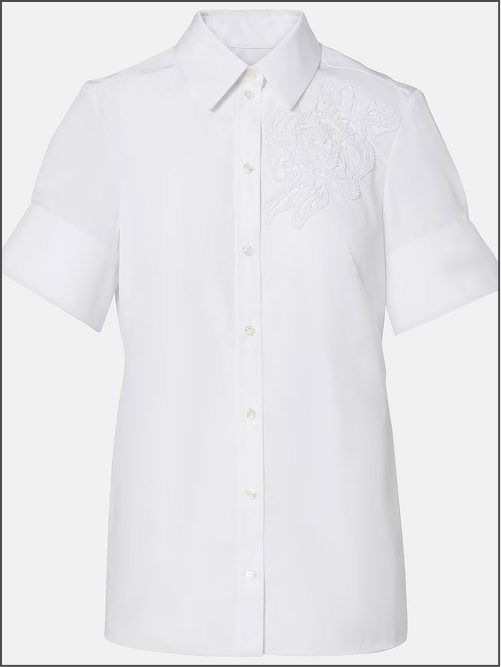Embroidered Cotton Poplin Shirt